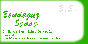 bendeguz szasz business card